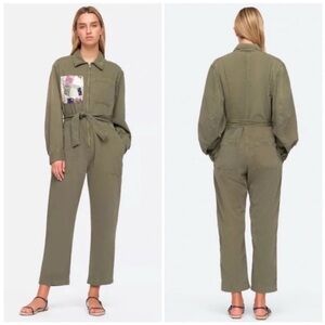 Sea New York Harlow Utility Jumpsuit Army Green